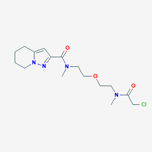 molecular formula C16H25ClN4O3 B2586009 N-[2-[2-[(2-Chloroacetyl)-methylamino]ethoxy]ethyl]-N-methyl-4,5,6,7-tetrahydropyrazolo[1,5-a]pyridine-2-carboxamide CAS No. 2418732-41-7