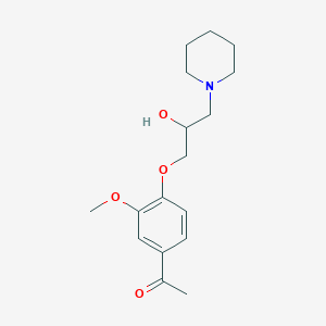 1-Acetyl-4-(2-hydroxy-3-piperidylpropoxy)-3-methoxybenzene