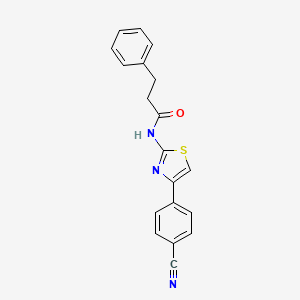 N-[4-(4-cyanophenyl)-1,3-thiazol-2-yl]-3-phenylpropanamide