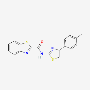 N-[4-(4-methylphenyl)-1,3-thiazol-2-yl]-1,3-benzothiazole-2-carboxamide