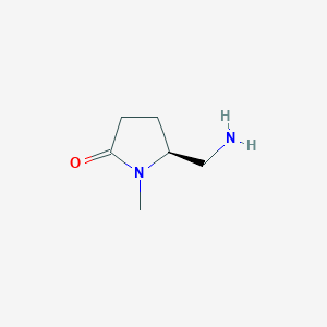 molecular formula C6H12N2O B2586026 (s)-5-(Aminomethyl)-1-methylpyrrolidin-2-one CAS No. 2089671-93-0