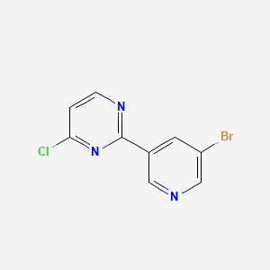 molecular formula C9H5BrClN3 B2586031 2-(5-Bromopyridin-3-yl)-4-chloropyrimidine CAS No. 1523535-91-2
