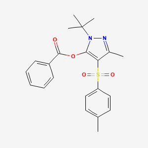 1-(tert-butyl)-3-methyl-4-tosyl-1H-pyrazol-5-yl benzoate