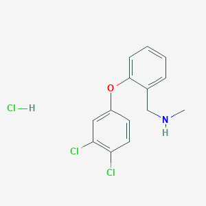 {[2-(3,4-Dichlorophenoxy)phenyl]methyl}(methyl)amine hydrochloride