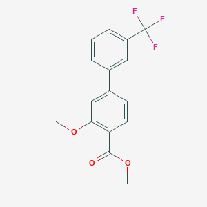 molecular formula C16H13F3O3 B2586080 Methyl 2-methoxy-4-[3-(trifluoromethyl)phenyl]benzoate CAS No. 1237112-90-1