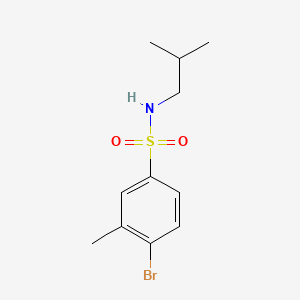 molecular formula C11H16BrNO2S B2586085 4-bromo-N-isobutyl-3-methylbenzenesulfonamide CAS No. 1087639-21-1