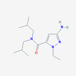 3-amino-1-ethyl-N,N-diisobutyl-1H-pyrazole-5-carboxamide