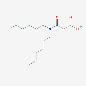 molecular formula C15H29NO3 B2586087 3-(Dihexylamino)-3-oxopropanoic acid CAS No. 1455080-10-0