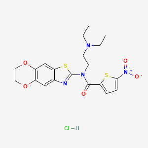 N-(2-(diethylamino)ethyl)-N-(6,7-dihydro-[1,4]dioxino[2',3':4,5]benzo[1,2-d]thiazol-2-yl)-5-nitrothiophene-2-carboxamide hydrochloride