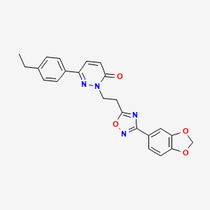 N-(4-methoxyphenyl)-2-{3-[3-(3-methylphenyl)-1,2,4-oxadiazol-5-yl]-1H-indazol-1-yl}acetamide