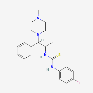 molecular formula C21H27FN4S B2586104 1-(4-Fluorophenyl)-3-[1-(4-methylpiperazin-1-yl)-1-phenylpropan-2-yl]thiourea CAS No. 868228-43-7