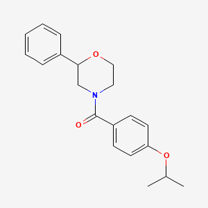 molecular formula C20H23NO3 B2586113 （4-异丙氧基苯基）（2-苯基吗啉基）甲苯酮 CAS No. 946291-80-1