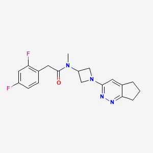 2-(2,4-Difluorophenyl)-N-[1-(6,7-dihydro-5H-cyclopenta[c]pyridazin-3-yl)azetidin-3-yl]-N-methylacetamide