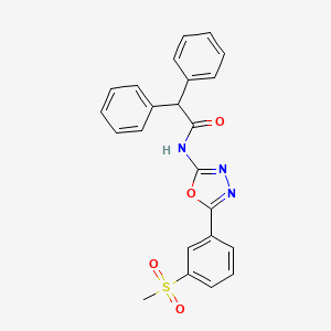 N-(5-(3-(methylsulfonyl)phenyl)-1,3,4-oxadiazol-2-yl)-2,2-diphenylacetamide