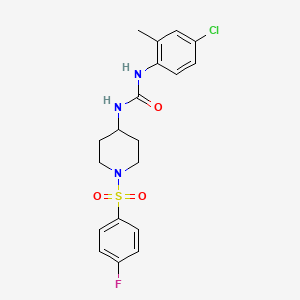 N-(4-chloro-2-methylphenyl)-N'-{1-[(4-fluorophenyl)sulfonyl]-4-piperidinyl}urea