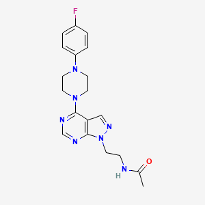 N-(2-(4-(4-(4-fluorophenyl)piperazin-1-yl)-1H-pyrazolo[3,4-d]pyrimidin-1-yl)ethyl)acetamide