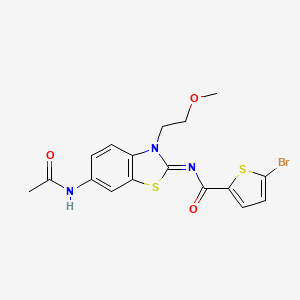 (Z)-N-(6-acetamido-3-(2-methoxyethyl)benzo[d]thiazol-2(3H)-ylidene)-5-bromothiophene-2-carboxamide