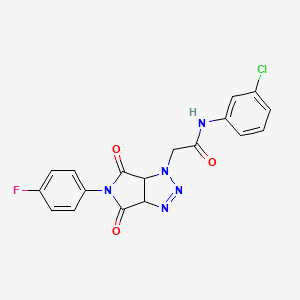 N-(3-chlorophenyl)-2-[5-(4-fluorophenyl)-4,6-dioxo-4,5,6,6a-tetrahydropyrrolo[3,4-d][1,2,3]triazol-1(3aH)-yl]acetamide
