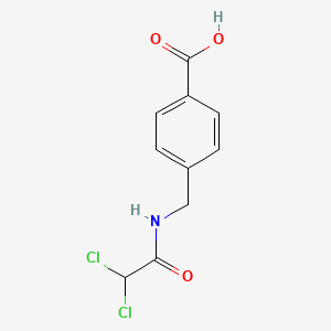 molecular formula C10H9Cl2NO3 B2586151 4-[[(2,2-dichloroacetyl)amino]methyl]benzoic Acid CAS No. 98187-85-0
