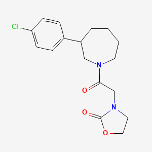 molecular formula C17H21ClN2O3 B2586153 3-(2-(3-(4-Chlorophenyl)azepan-1-yl)-2-oxoethyl)oxazolidin-2-one CAS No. 1795296-46-6