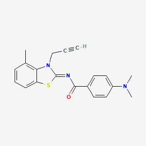4-(dimethylamino)-N-(4-methyl-3-prop-2-ynyl-1,3-benzothiazol-2-ylidene)benzamide