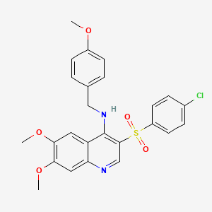 3-((4-chlorophenyl)sulfonyl)-6,7-dimethoxy-N-(4-methoxybenzyl)quinolin-4-amine