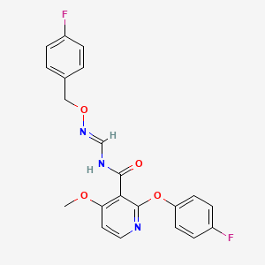 N-({[(4-fluorobenzyl)oxy]imino}methyl)-2-(4-fluorophenoxy)-4-methoxynicotinamide