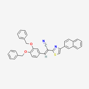 (E)-3-(3,4-bis(benzyloxy)phenyl)-2-(4-(naphthalen-2-yl)thiazol-2-yl)acrylonitrile