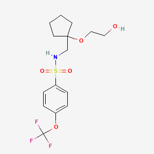 N-((1-(2-hydroxyethoxy)cyclopentyl)methyl)-4-(trifluoromethoxy)benzenesulfonamide