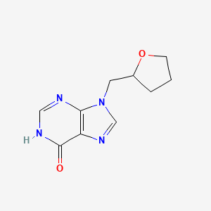 molecular formula C10H12N4O2 B2586167 9-(四氢呋喃-2-基甲基)-1,9-二氢-6H-嘌呤-6-酮 CAS No. 937599-88-7