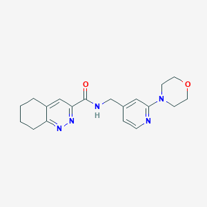 molecular formula C19H23N5O2 B2586169 N-[(2-Morpholin-4-ylpyridin-4-yl)methyl]-5,6,7,8-tetrahydrocinnoline-3-carboxamide CAS No. 2415468-50-5