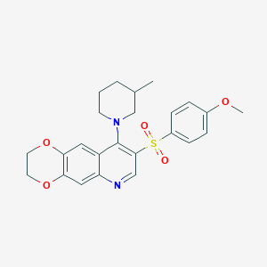 8-[(4-Methoxyphenyl)sulfonyl]-9-(3-methylpiperidin-1-yl)-2,3-dihydro[1,4]dioxino[2,3-g]quinoline