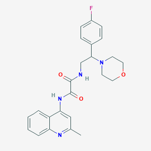 N1-(2-(4-fluorophenyl)-2-morpholinoethyl)-N2-(2-methylquinolin-4-yl)oxalamide