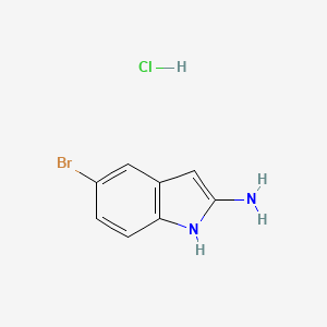 molecular formula C8H8BrClN2 B2586194 2-Amino-5-bromo-1H-indole hydrochloride CAS No. 28493-02-9