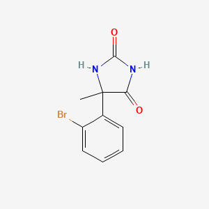 molecular formula C10H9BrN2O2 B2586219 5-(2-Bromophenyl)-5-methylimidazolidine-2,4-dione CAS No. 956796-80-8
