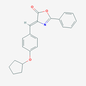 molecular formula C21H19NO3 B258622 (4Z)-4-[4-(cyclopentyloxy)benzylidene]-2-phenyl-1,3-oxazol-5(4H)-one 