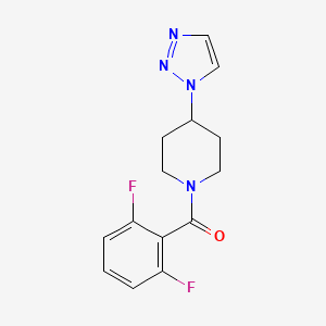 molecular formula C14H14F2N4O B2586228 (4-(1H-1,2,3-triazol-1-yl)piperidin-1-yl)(2,6-difluorophenyl)methanone CAS No. 1795421-67-8