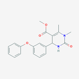 molecular formula C20H20N2O4 B258623 Methyl 1,6-dimethyl-2-oxo-4-(3-phenoxyphenyl)-1,2,3,4-tetrahydropyrimidine-5-carboxylate 