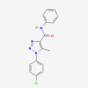 molecular formula C16H13ClN4O B2586230 1-(4-chlorophenyl)-5-methyl-N-phenyl-1H-1,2,3-triazole-4-carboxamide CAS No. 94206-97-0