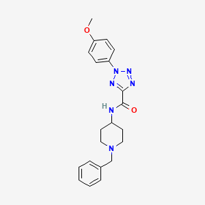 molecular formula C21H24N6O2 B2586245 N-(1-benzylpiperidin-4-yl)-2-(4-methoxyphenyl)-2H-tetrazole-5-carboxamide CAS No. 1396791-64-2