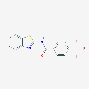 molecular formula C15H9F3N2OS B258625 N-(1,3-benzothiazol-2-yl)-4-(trifluoromethyl)benzamide 