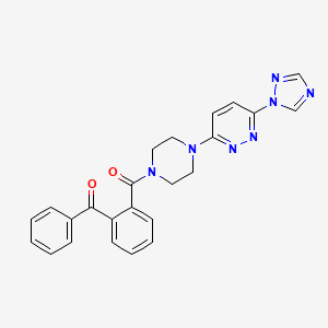 (4-(6-(1H-1,2,4-triazol-1-yl)pyridazin-3-yl)piperazin-1-yl)(2-benzoylphenyl)methanone