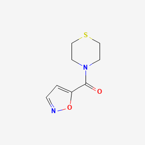 molecular formula C8H10N2O2S B2586253 1,2-Oxazol-5-yl(thiomorpholin-4-yl)methanone CAS No. 1864316-65-3