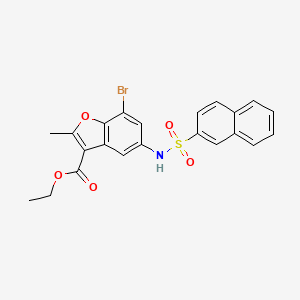 Ethyl 7-bromo-2-methyl-5-(naphthalene-2-sulfonamido)benzofuran-3-carboxylate