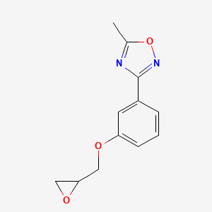 B2586279 5-Methyl-3-[3-(oxiran-2-ylmethoxy)phenyl]-1,2,4-oxadiazole CAS No. 2411252-88-3