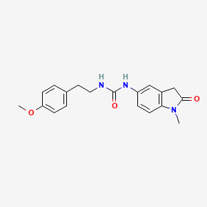 molecular formula C19H21N3O3 B2586298 1-(4-甲氧基苯乙基)-3-(1-甲基-2-氧代吲哚-5-基)脲 CAS No. 1171636-65-9