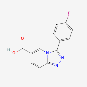 molecular formula C13H8FN3O2 B2586301 3-(4-氟苯基)-[1,2,4]三唑并[4,3-a]吡啶-6-羧酸 CAS No. 1334487-94-3