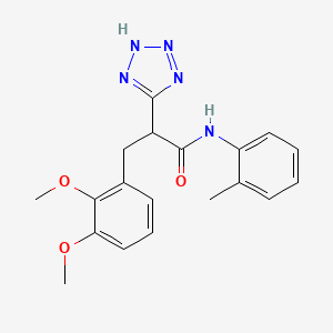 molecular formula C19H21N5O3 B2586335 3-(2,3-dimethoxyphenyl)-N-(2-methylphenyl)-2-(2H-tetrazol-5-yl)propanamide CAS No. 483994-67-8