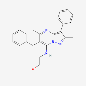 6-benzyl-N-(2-methoxyethyl)-2,5-dimethyl-3-phenylpyrazolo[1,5-a]pyrimidin-7-amine