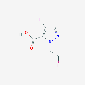 molecular formula C6H6FIN2O2 B2586342 1-(2-fluoroethyl)-4-iodo-1H-pyrazole-5-carboxylic acid CAS No. 1429418-14-3